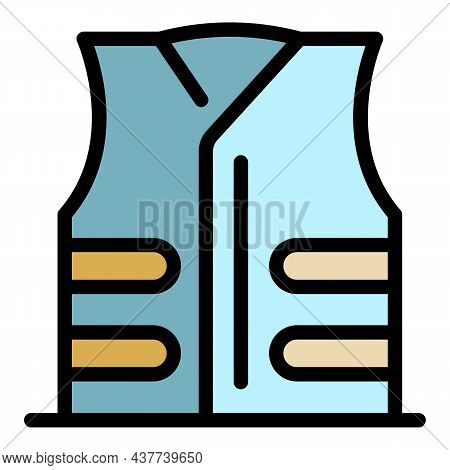 Scout Vest Icon. Outline Scout Vest Vector Icon Color Flat Isolated