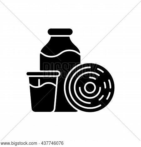 Spiral Plating For Bacterial Count Black Glyph Icon. Direct Counting Method. Scientific Measurement 