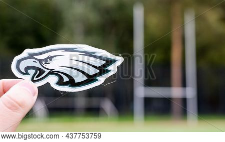 September 16, 2021, Philadelphia, Pa. Emblem Of A Professional American Football Team Philadelphia E