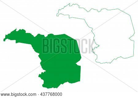 Cacule Municipality (bahia State, Municipalities Of Brazil, Federative Republic Of Brazil) Map Vecto