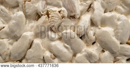 Full Frame Of Typical White Spanish Turron