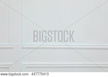 Cross Lines Of Laser Level On White Wall