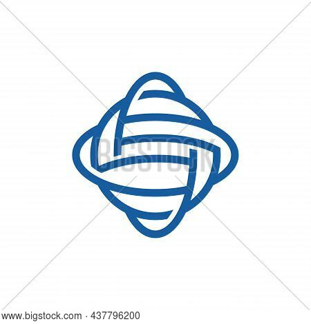 Letter S Modern Shape Technology Logo Design Template Element With Bold Line. Vector Illustration Ep
