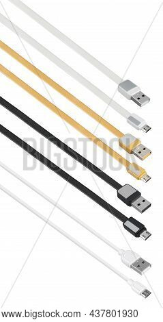 Usb And Microusb Connector With Cable, Electronic Device Connector, Electronic Component, Computer A