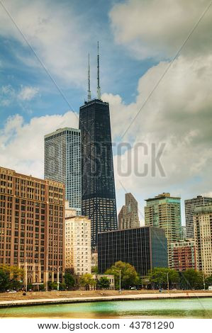 Downtown Chicago, Il On A Sunny Day