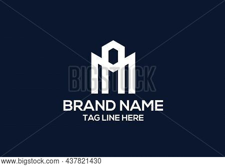 Ma Letter Logo Design. Ma Minimalist Logo. Ma Logo Design And Vector Template