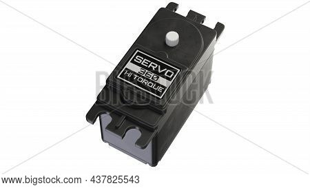 3d Illustration Of Servo Motor Isolated On White