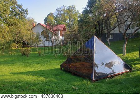 The Photo Shows A Pyramid Used In Folk Medicine To Treat Health Abnormalities. The Pyramid Is Locate