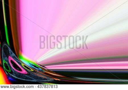 Colorful Reflections Of Lights On A Black Background