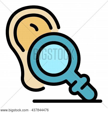 Inspector Audit Icon. Outline Inspector Audit Vector Icon Color Flat Isolated