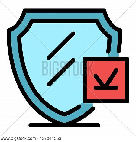 Tax Inspector Security Icon. Outline Tax Inspector Security Vector Icon Color Flat Isolated