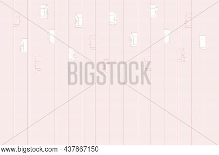 Starling-house On The Trunk, Pink Horizontal Background
