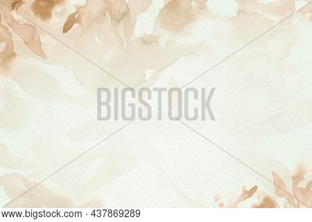 Brown watercolor leaf background aesthetic autumn season