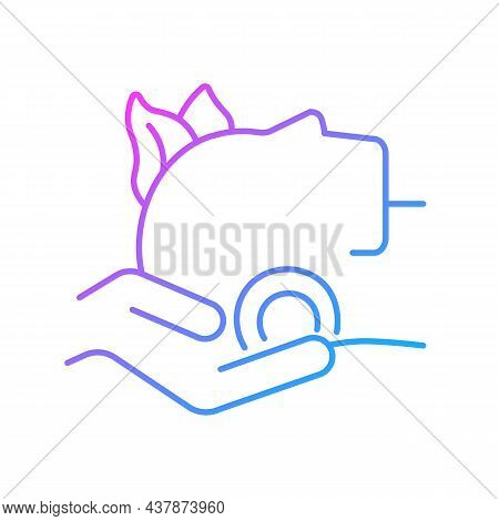 Craniosacral Therapy Gradient Linear Vector Icon. Relieve Tightness In Head. Alternative Therapy. Mi