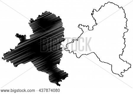 Raebareli District (uttar Pradesh State, Republic Of India) Map Vector Illustration, Scribble Sketch
