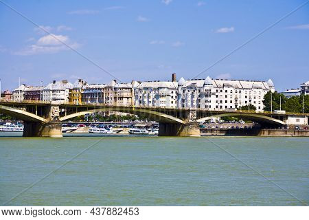 Margrit Hid Bridge In Budapest On The Danube River.