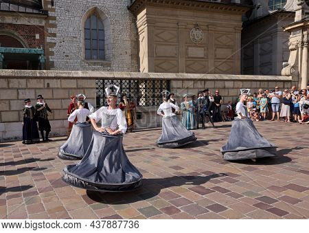 Krakow, Poland - July 27, 2021: Performance - When Bells Are Dancing Performed By Cracovia Danza Bal