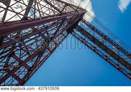 Detail Of The Famous Vizcaya Bridge In Portugalete, Basque Country, Spain