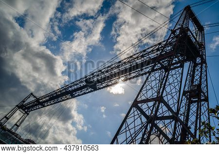 Detail Of The Famous Vizcaya Bridge In Portugalete, Basque Country, Spain