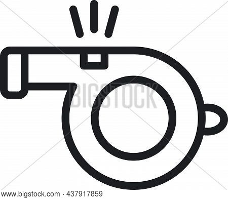 Whistle Icon Template Black Color Editable. Whistle Icon Icon Symbol Flat Vector Illustration For Gr