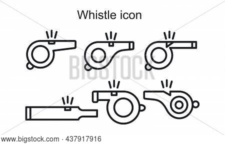 Whistle Icon Template Black Color Editable. Whistle Icon Icon Symbol Flat Vector Illustration For Gr