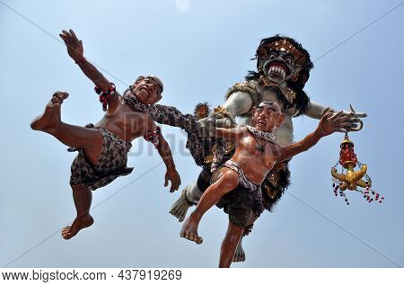 Ogoh-ogoh The Demon Symbol At Indonesia Hindunese New Year Celebration