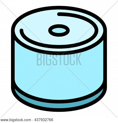 Metallurgy Steel Roll Icon. Outline Metallurgy Steel Roll Vector Icon Color Flat Isolated