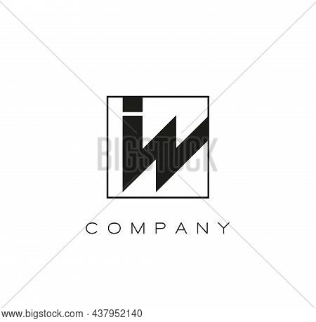 Iw Monogram. Iw Logo Vector. Western Boys Name.