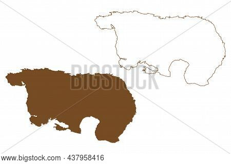Navarino Island ( Republic Of Chile, South And Latin America) Map Vector Illustration, Scribble Sket