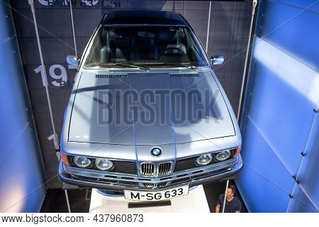Munich, Germany - September 14, 2018: Bmw M - Sg 633 Automobile On Stand In Bmw Museum.