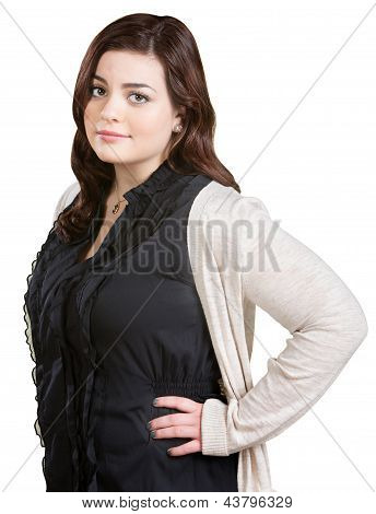 Lady mit Händen an den Hüften