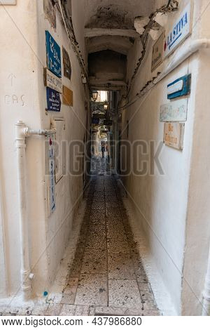 Sperlonga, Italy - November 8: The Scenic Streets In The Picturesque Architecture Of Sperlonga, A Co