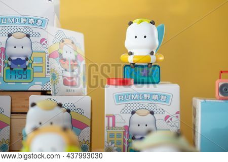 Bangkok, Thailand - October 31, 2021 : Selective Focus Of Cute Figure Star Moly Tuo Tuo Wonder Ride 