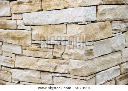 Wall Made From Sandstone Bricks - Background