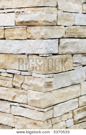 Wall Made From Sandstone Bricks - Background