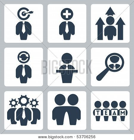 Vector Business And Partnership Icons Set
