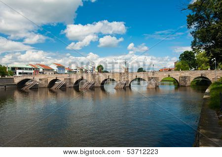 Stone Bridge in Pisek (Deer Bridge), the oldest gothic stone bridge in the Czech republic 