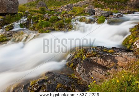 Dynjandi is the most famous waterfall of the West Fjords and one of the most beautiful waterfalls in the whole Iceland. It is actually the cascade of waterfalls  