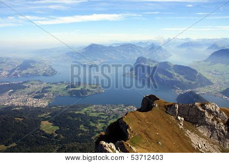 Swiss mountains and lakes