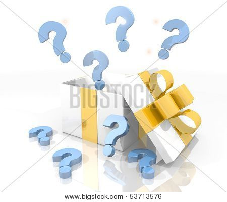 Christmas Present With Question Icon
