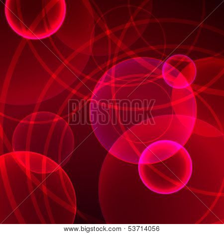 Circles Abstract Background Red