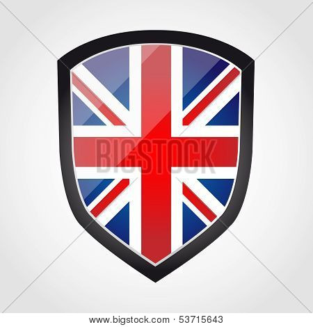 Shield with flag inside - United Kingdom - UK