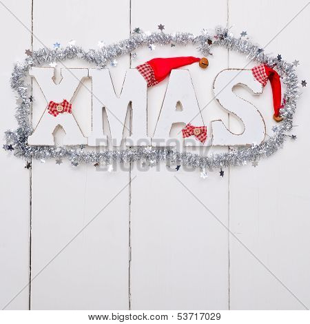 Shabby Wooden Christmas Background