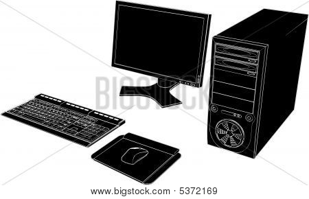 Desktop-pc Vektor 03.Jan eps