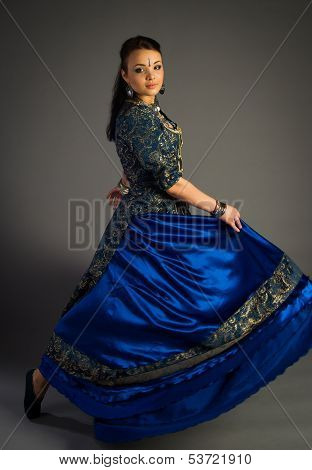 Beautiful Young Girl In A Historical Dress