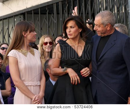 LOS ANGELES - NOV 8:  Mariska Hargitay, Dick Wolf at the Mariska Hargitay Hollywood Walk of Fame Star Ceremony at Hollywood Blvd on November 8, 2013 in Los Angeles, CA\