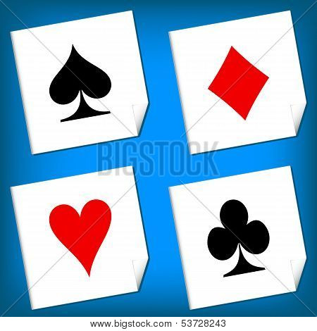 Playing card's signs vector
