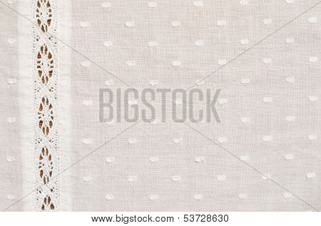 Spotted Fabric With A Lace