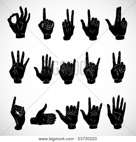 Set Of Hand Gestures