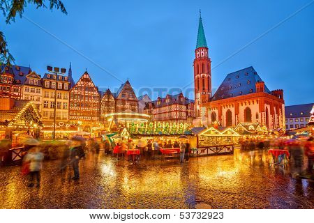 Traditional christmas market in Frankfurt, Germany
